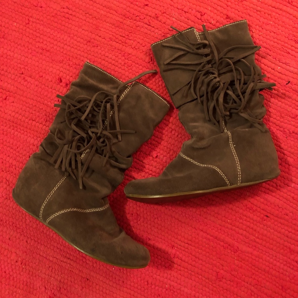 Leather Moccasin Boots
